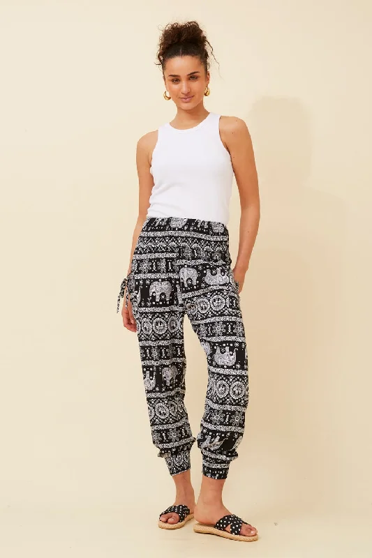 ANIMAL PRINT BOHO HAREM PANTS