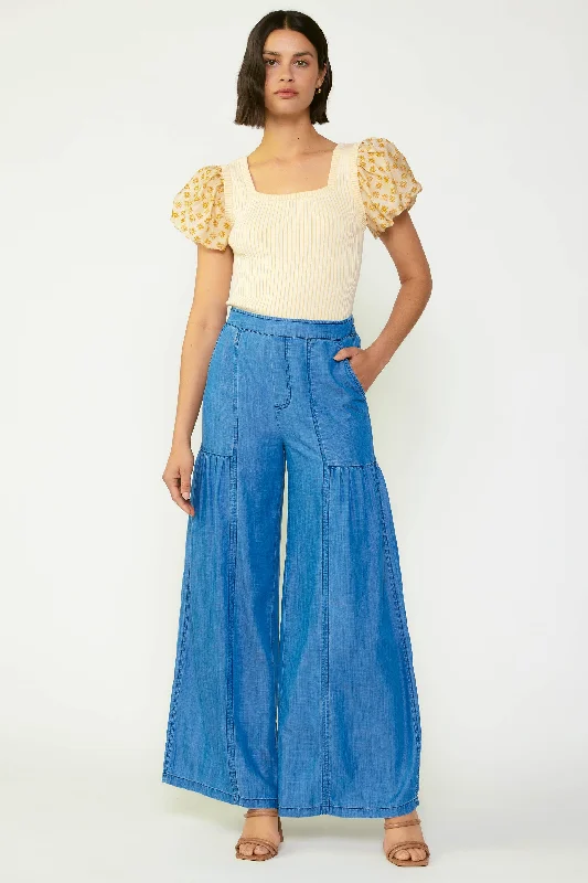 Wide Leg Tiered Pants