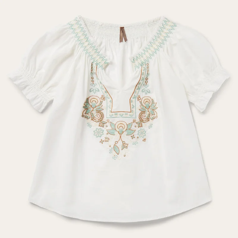 Cotton Voile Peasant Blouse