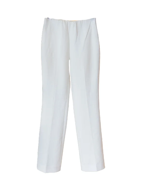 Fayette Flare Cropped Pant - Ivory Bi-Stretch Double Face