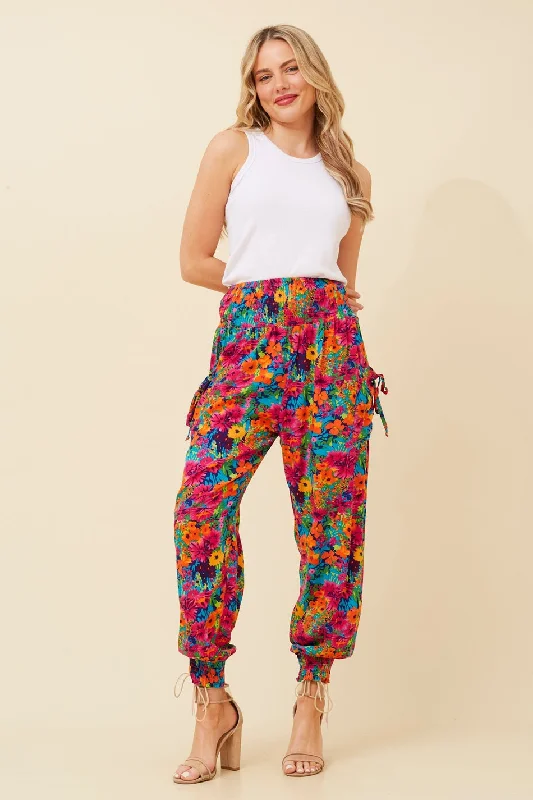 FLORAL HAREM PANTS