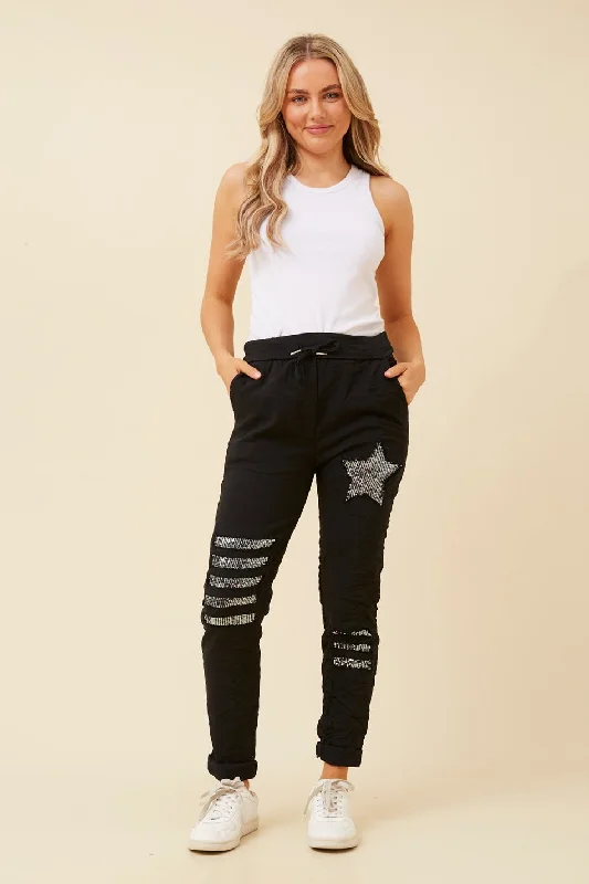 JANJA SEQUIN JOGGER PANTS