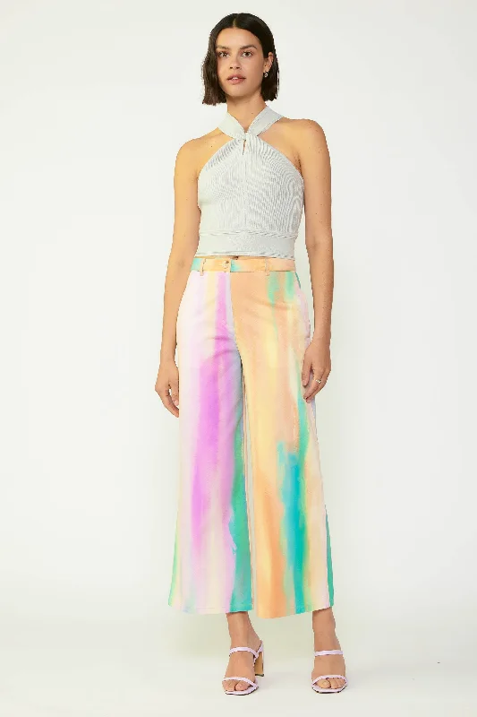 Rainbow Painterly Wide Leg Pants