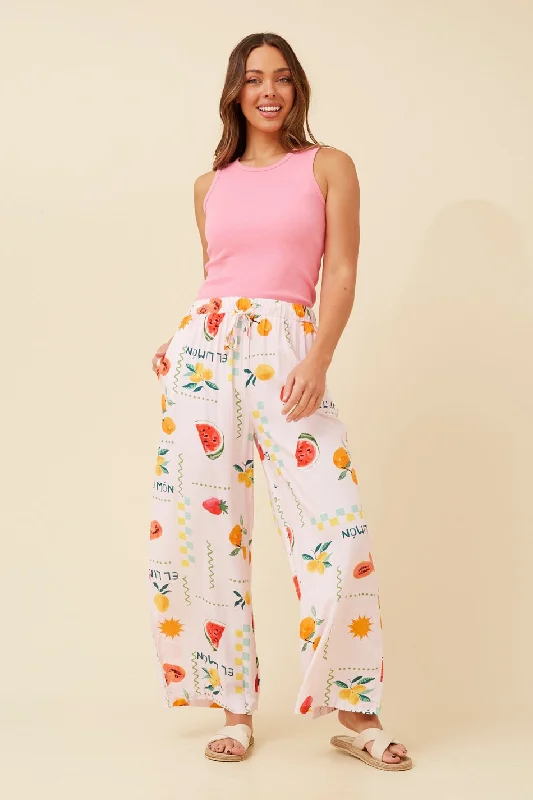 RUFUS FRUIT PRINT PANTS