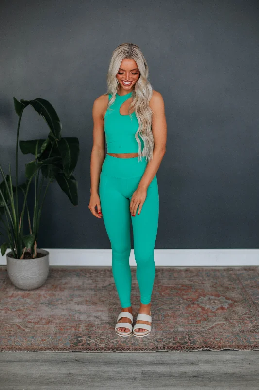 Zalen Active Leggings - Seafoam