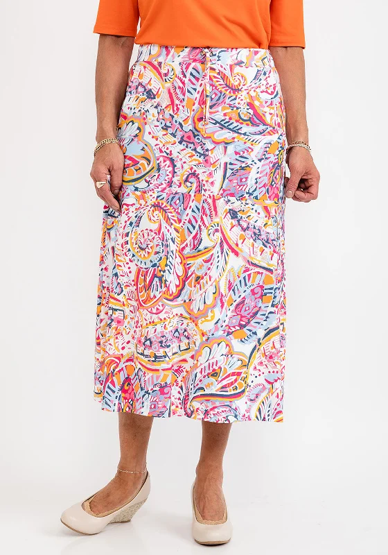 Barbara Lebek Paisley Print Jersey Skirt, Multi