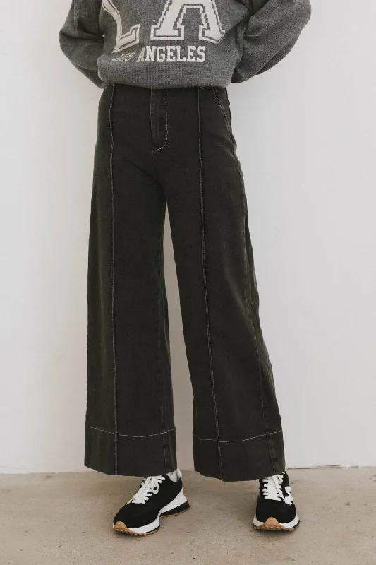 Emmaline Wide Leg Jeans in Black