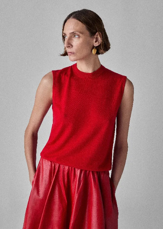 Fine Cashmere Shell - Red