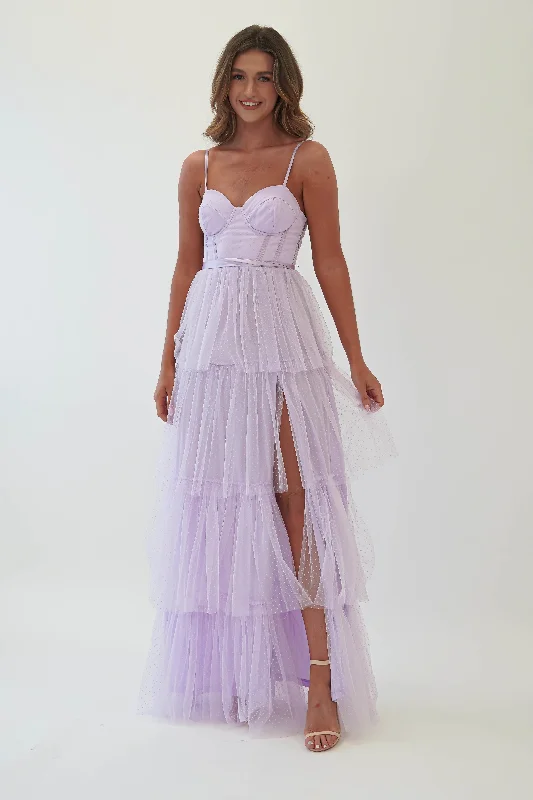 Geeniva Tulle Maxi Dress | Lavendar