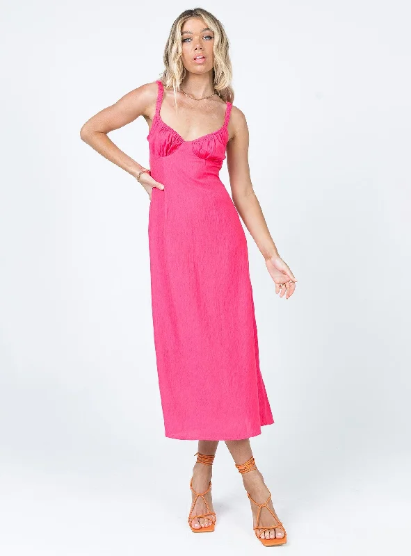 Georgia Midi Dress Pink