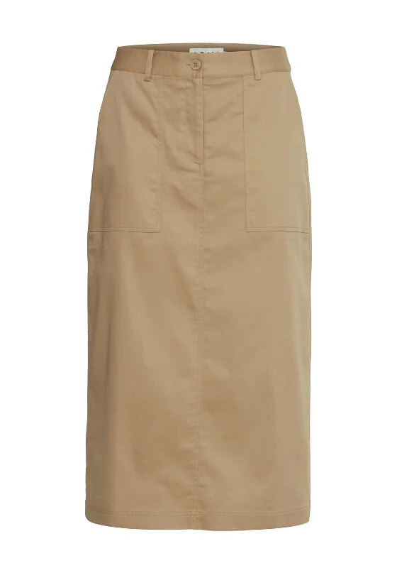 Ichi Vargas Midi Skirt, Cornstalk