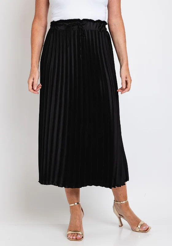 The Serafina Collection One Size Pleat Skirt, Black