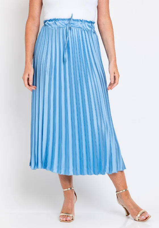 Serafina Collection One Size Pleat Skirt, Blue