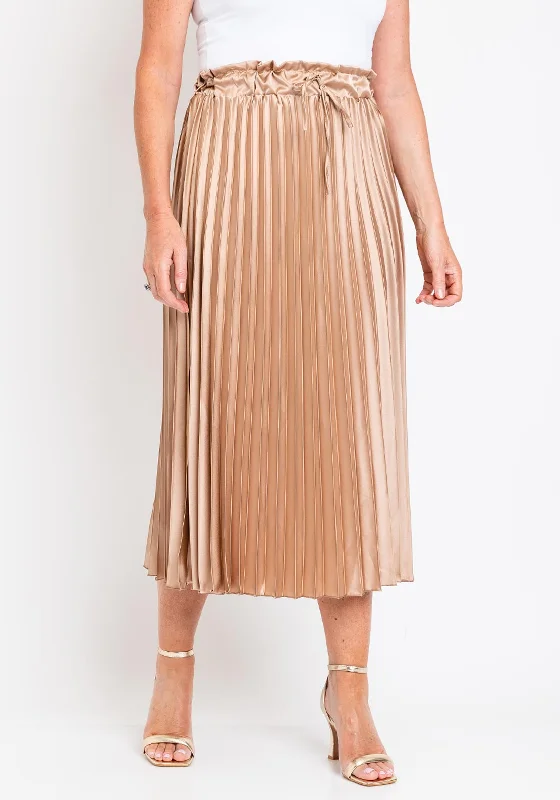 The Serafina Collection One Size Pleat Skirt, Gold