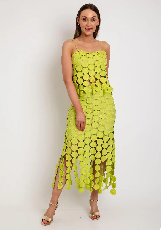 The Sofia Collection Embroidered Disc Skirt, Green