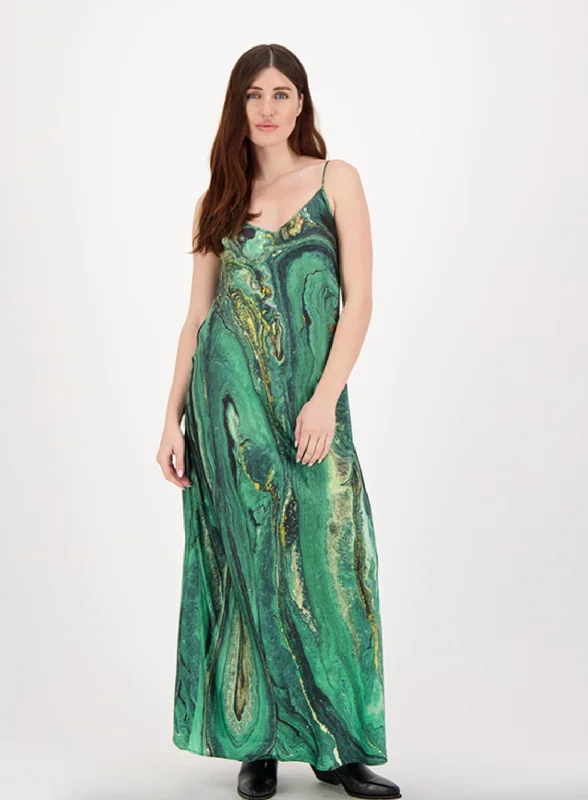 Martha Camisole Dress - Jade Gold