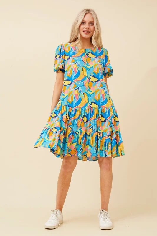 ORLANDA ABSTRACT PRINT DRESS