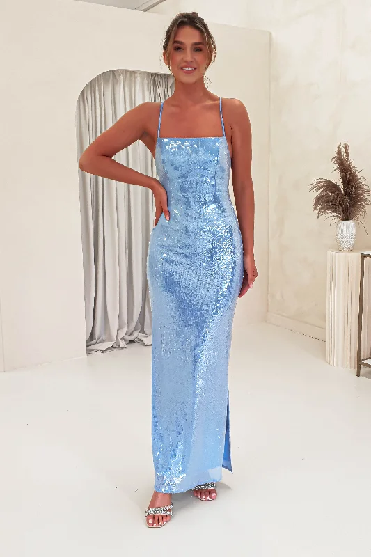 Renesmee Sequin Maxi Dress | Blue