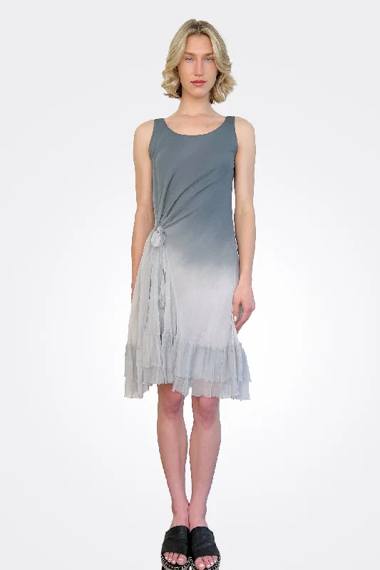 Synched Side Dress - Dark Grey / Light Grey