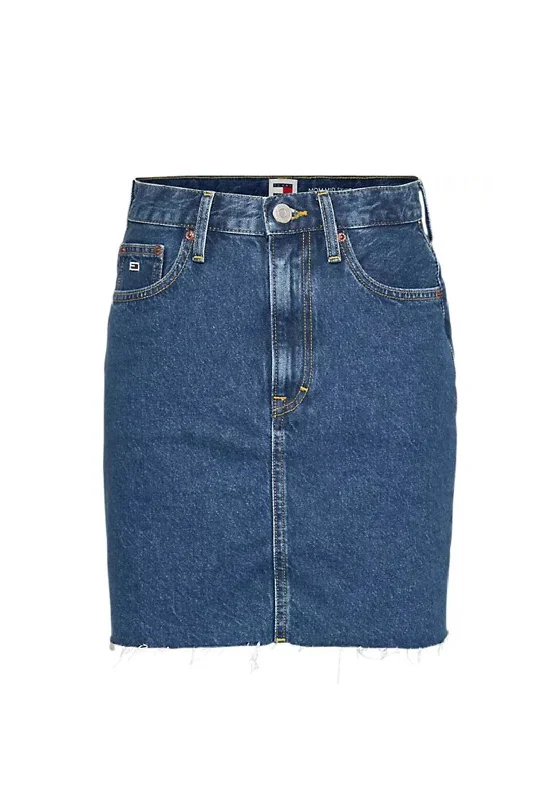 Tommy Jeans Mom Style Mini Denim Skirt, Medium Denim