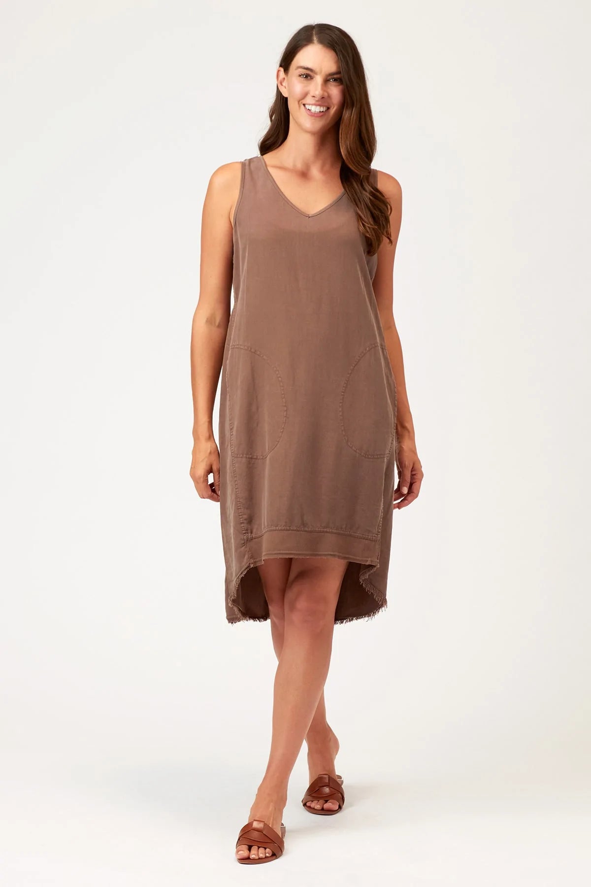 Winesa Tank Dress - Sable