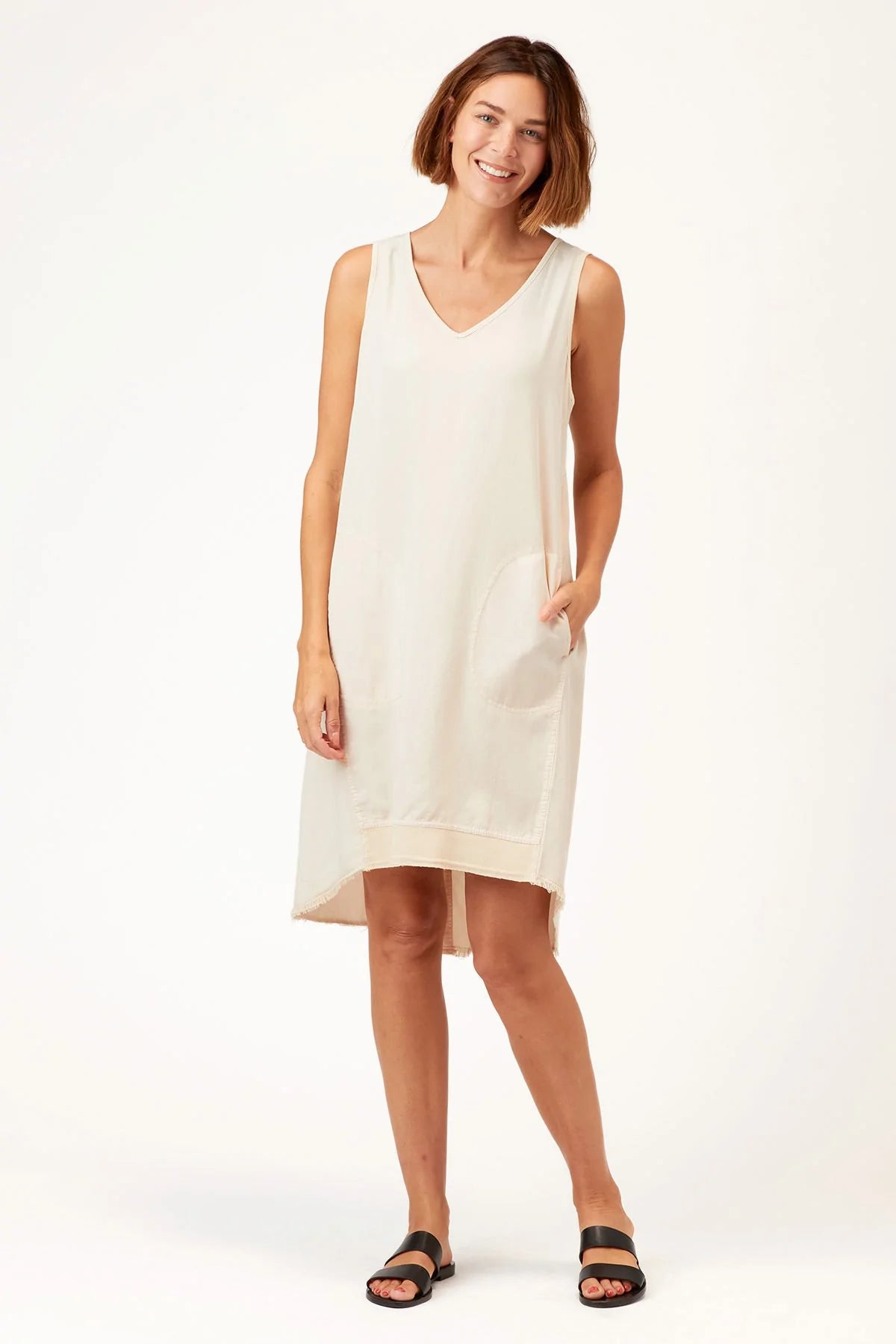 Winesa Tank Dress - Weathered White