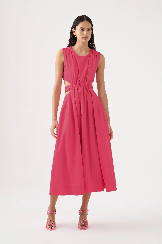 Zorina Tie Midi Dress