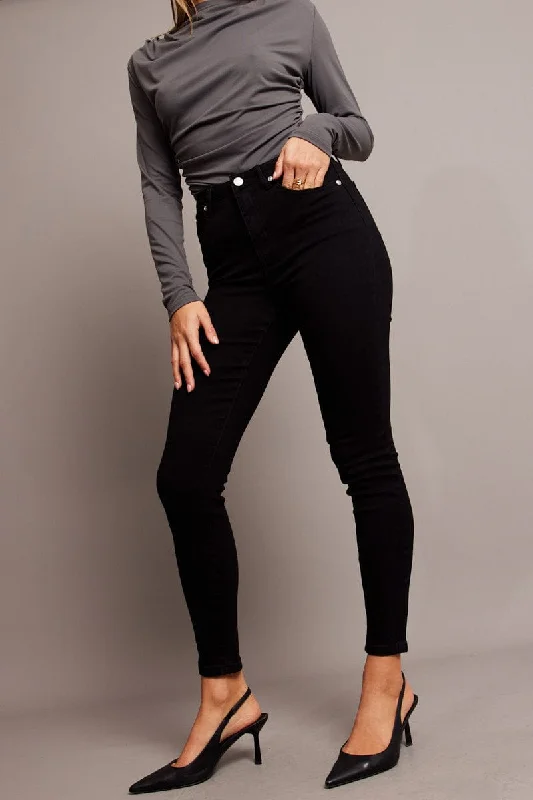 Black Skinny Jean High Rise