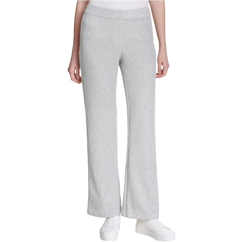 Calvin Klein Womens Heathered Casual Wide Leg Pants