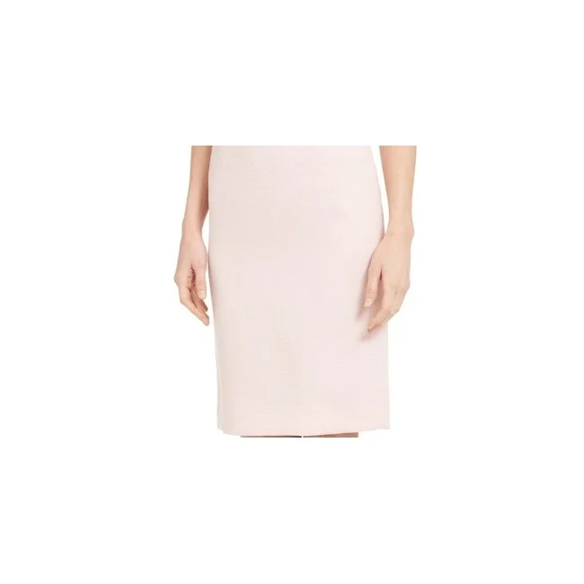 Calvin Klein Women's Textured Pencil Skirt Pink Size 14