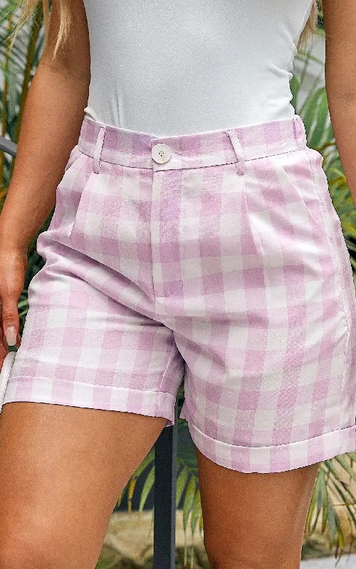 Cider Shorts - Lilac Gingham