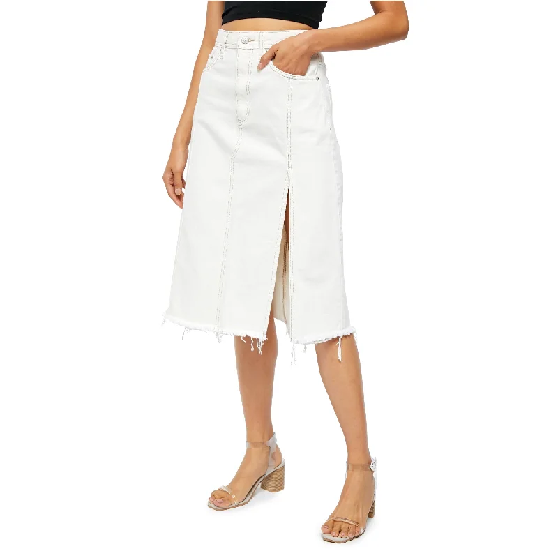 Free People Women's Mambo Denim Skirt White Size 25