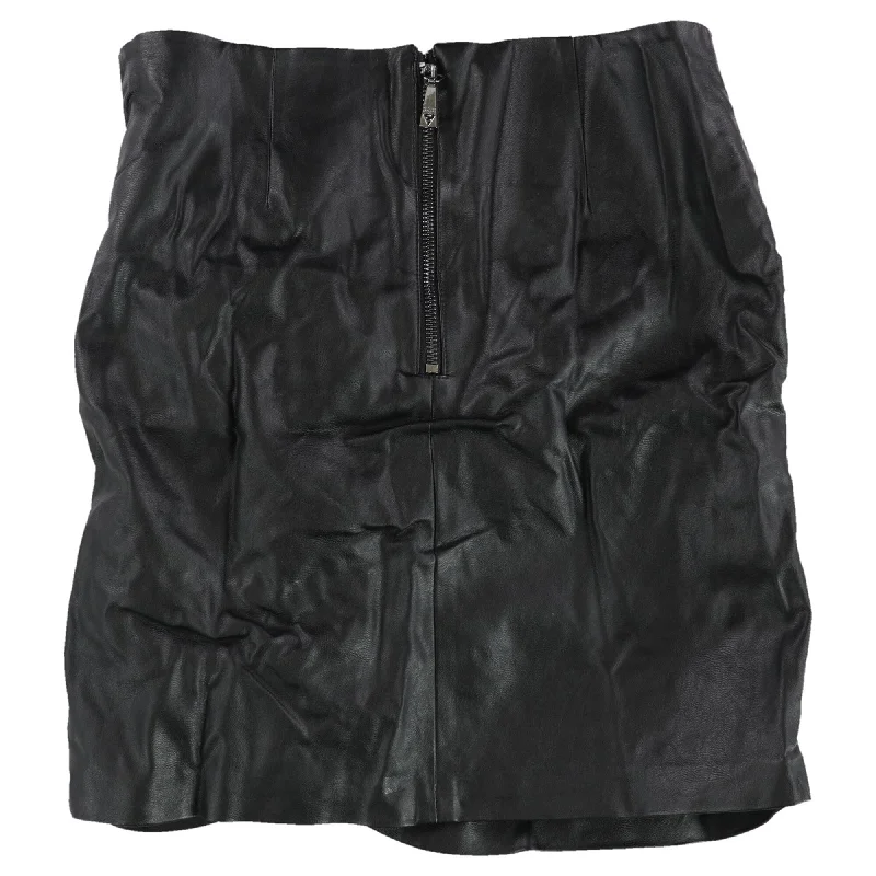 Guess Womens Knotted Faux Leather Mini Skirt