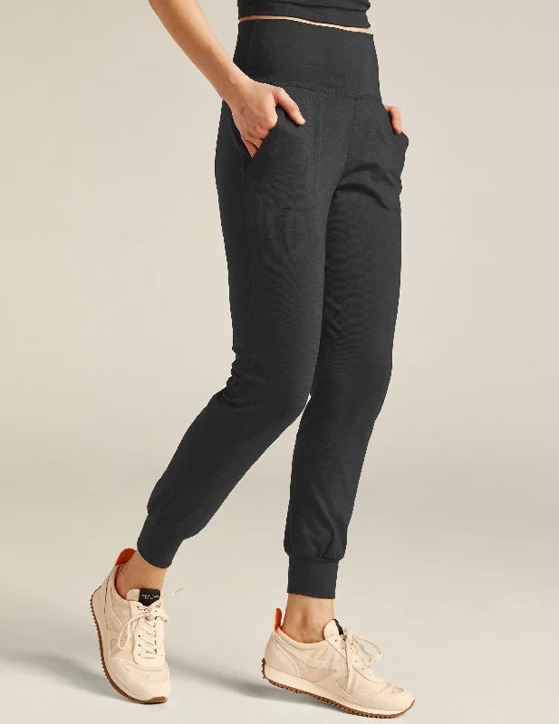 Heather Rib Midi Jogger