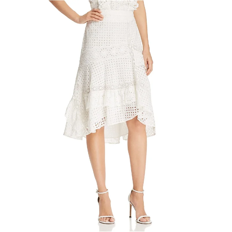 Joie Womens Eyelet High-Low Skirt