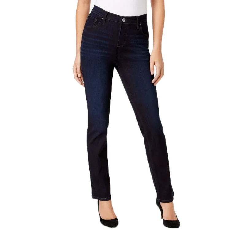 Lee Women's Gwen Straight-Leg Jeans Spy Size 8 Short - Blue