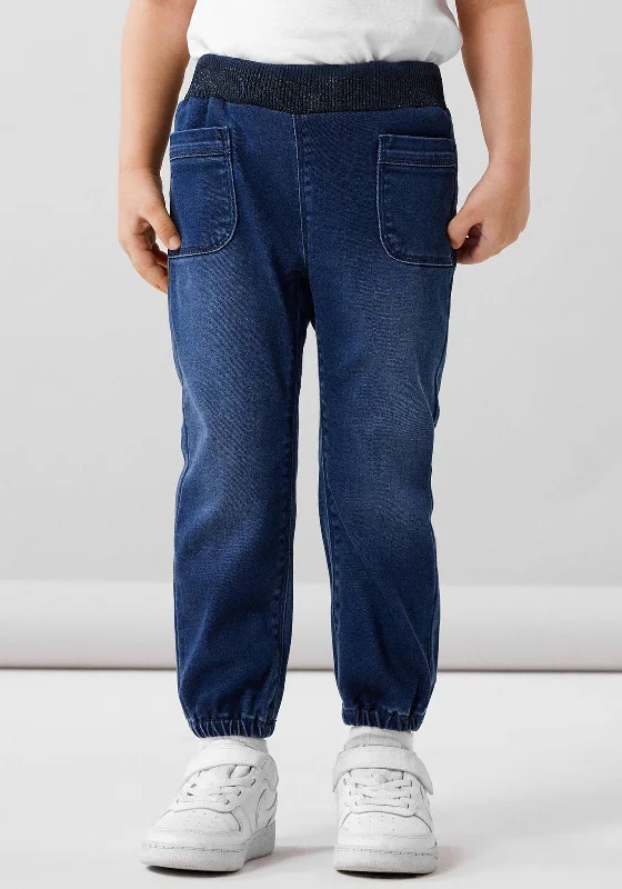 Name It Mini Girl Bella Shaped Jeans, Dark Blue Denim