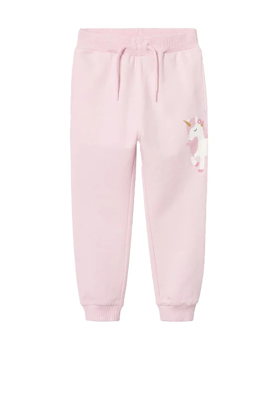 Name It Mini Girl Ricorna Unicorn Sweatpants, Parfait Pink