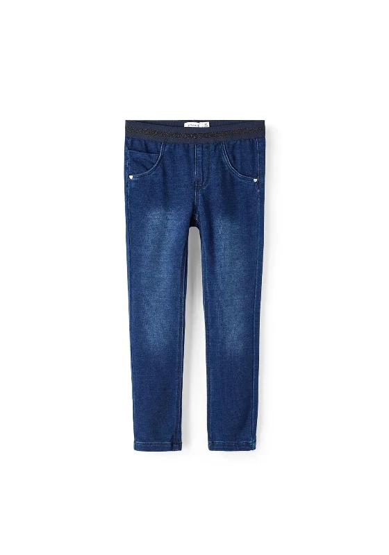 Name It Mini Girl Sali Slim Jeans, Dark Blue Denim