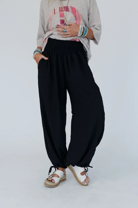 The Nest Oceana Cinched Pants - Black