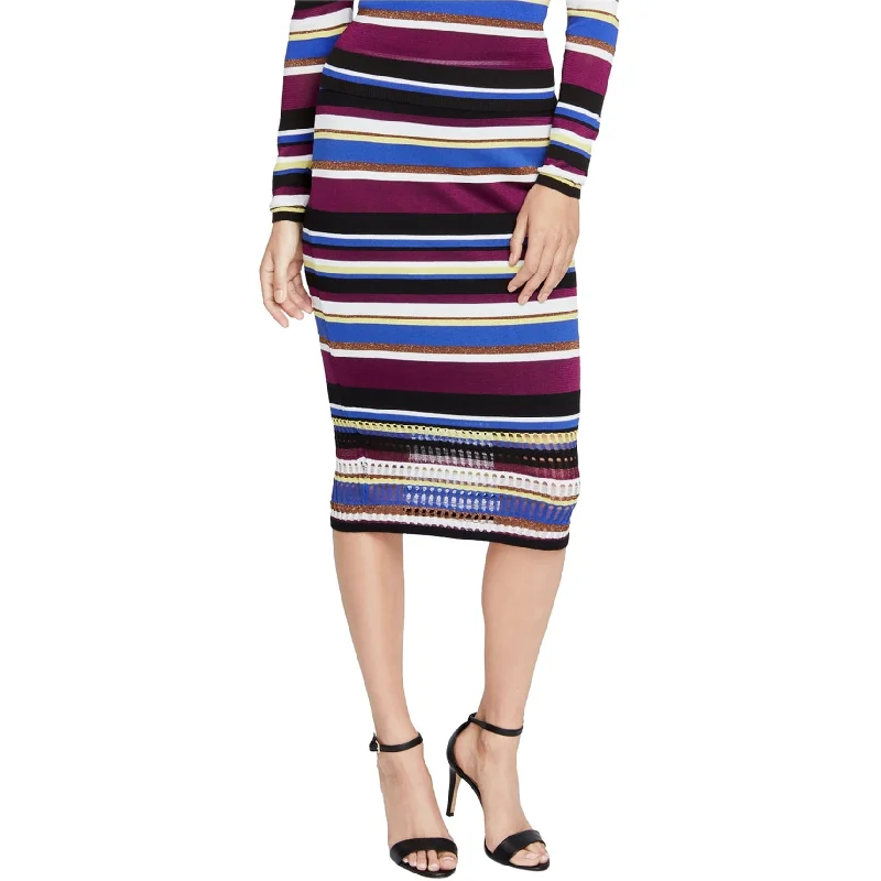 Rachel Roy Womens Striped Sweater Pencil Skirt