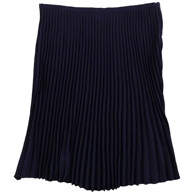 Ralph Lauren Womens Georgette Pleated Skirt, Blue, 6