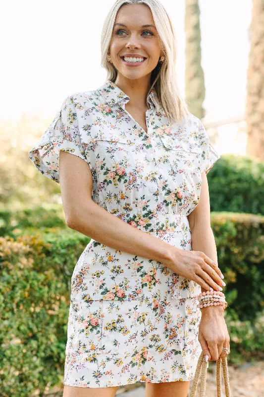 Something To See Ivory White Floral Romper