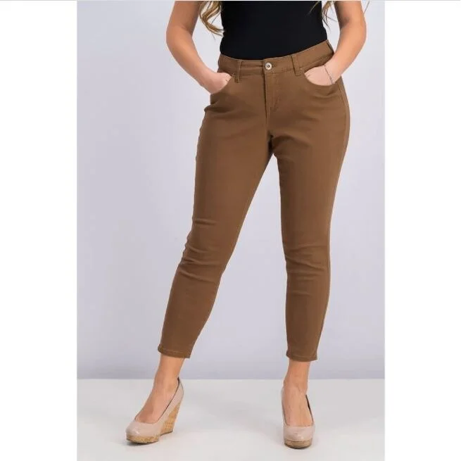 Style & Co Women's Curvy Fit Skinny Fashion Jeans Brown Size 6