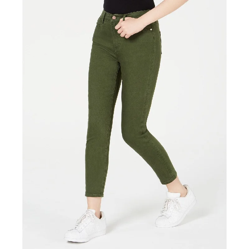 Celebrity Pink Juniors' High-Rise Colored Skinny Ankle Jeans Green Size 3